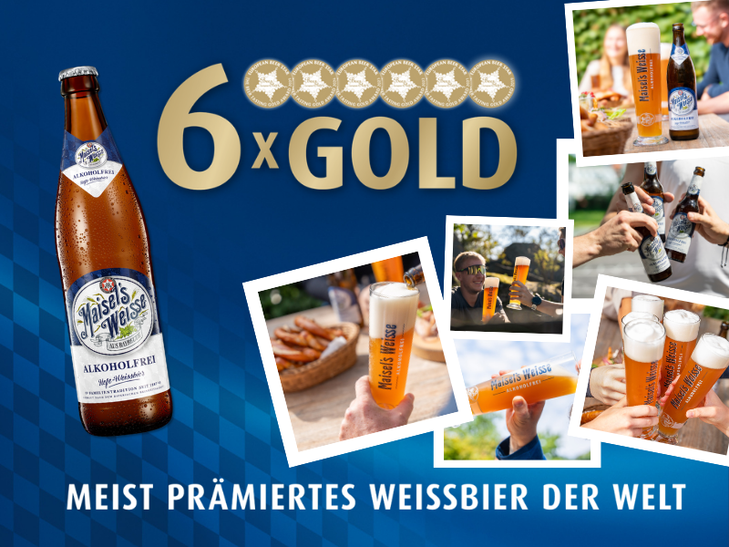 Gold für Maisel’s Weisse Alkoholfrei beim European Beer Star