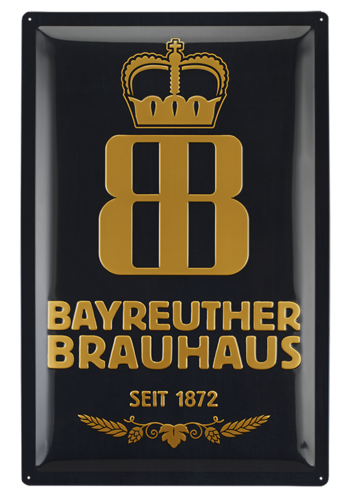 Bayreuther Brauhaus Schild (schwarz) Vorderseite